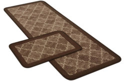 Spanish Tile Runner and Doormat Set - Chocolate.